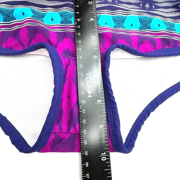 ATHLETA Women's Medium Blue Purple Belize Dolphin Swim Shorts Swim Bikini Bottom - Picture 9 of 9